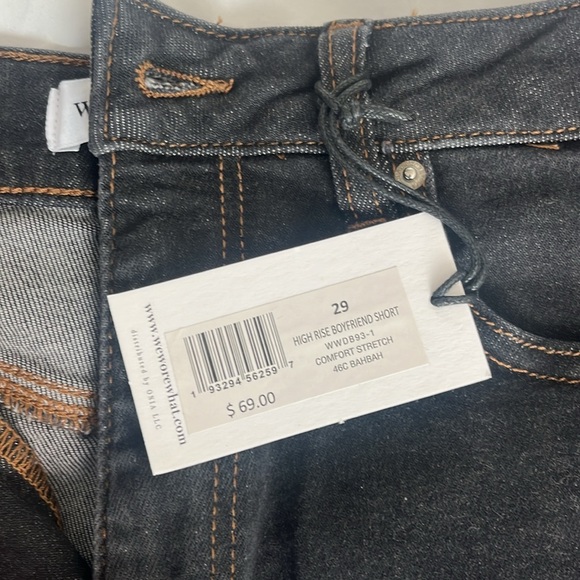 We Wore What BahBah black high rise denim shorts - Picture 7 of 8